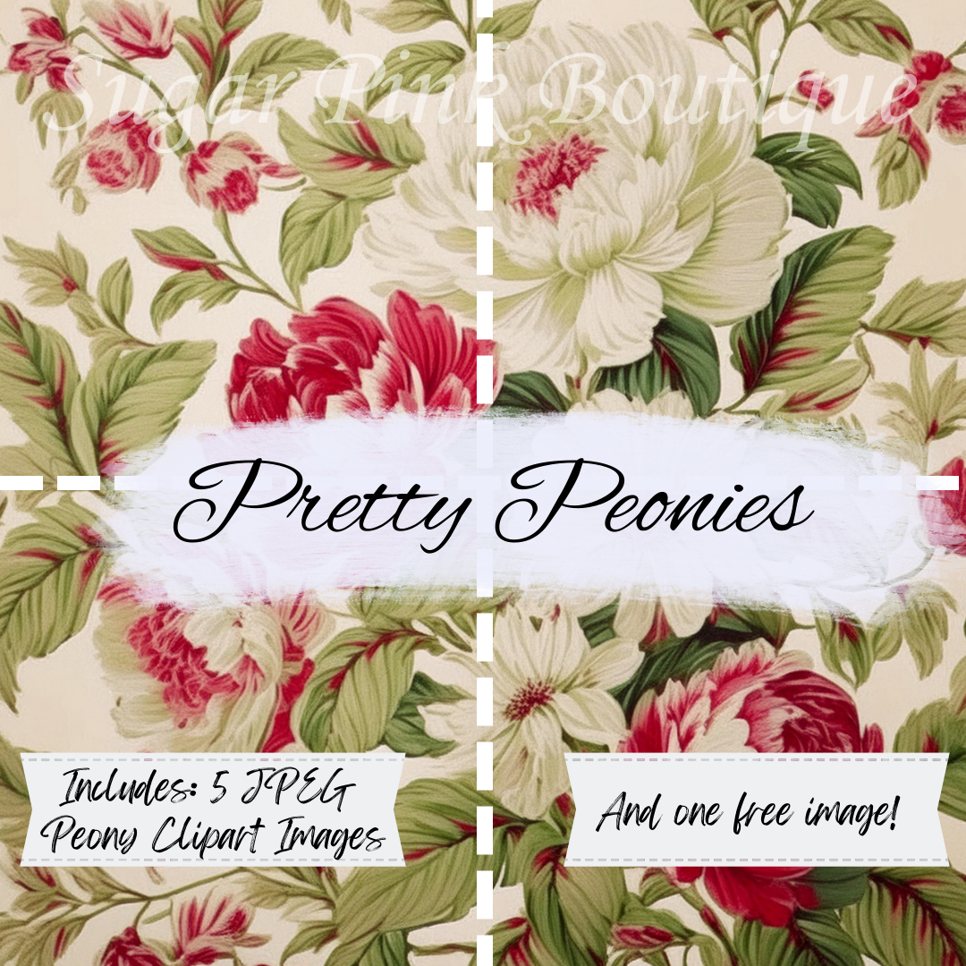 Vintage Peony Clipart