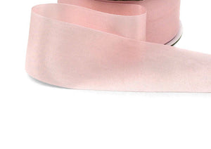 Pink - 100% Hand-Dyed Silk Ribbon with Woven Edge - 1 1/4" - 1 Yard