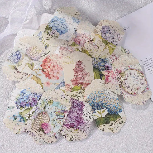 Floral Vintage Style Paper Tags - Set of 45