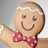 13" Metal Embossed Decoration: Gingerbread Boy