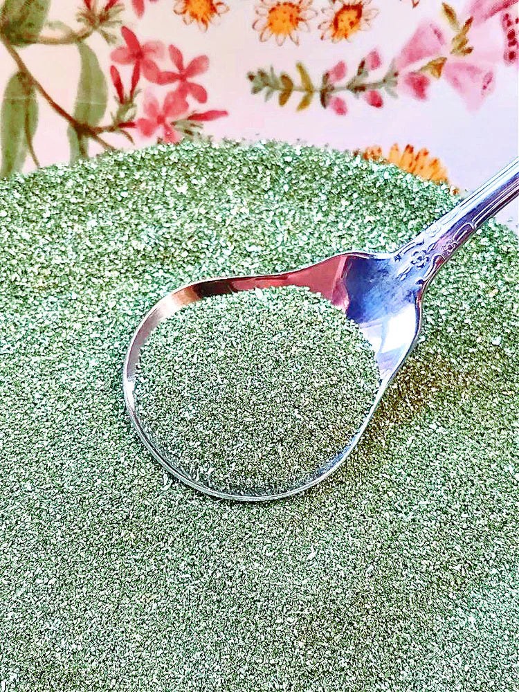 German Glass Glitter - Spring Green - 90 Grit - 1 ounce