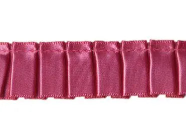 Ruffled Box Pleated Satin Ribbon/Trim - Colonial Rose - 7/8 inch - 1 Yard