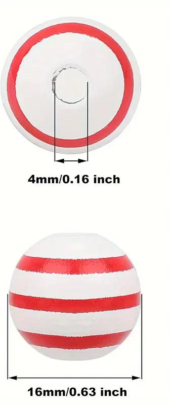 Peppermint Farmhouse Wooden Beads - Set of 50