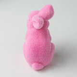 6" Flocked Standing Bunny: Pink
