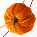 4' Velvet Mini Pumpkin String Garland