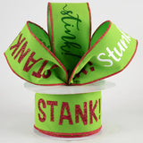 2 1/2" Stink Stank Stunk Velvet Wired Ribbon - 1 Yard