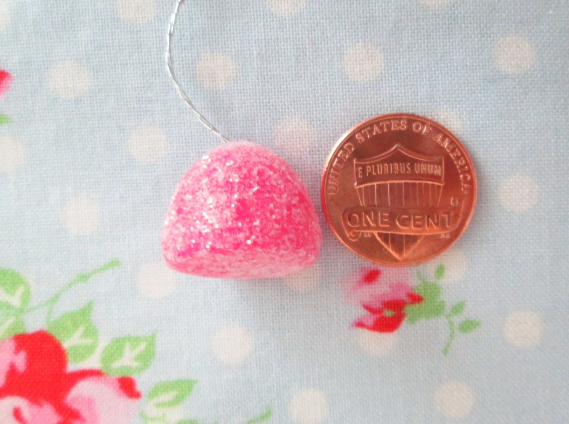 Glittered Pastel Gumdrop Ornaments - 5/8 inch - Set of 6 - Sugar Pink Boutique