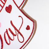 15" Wooden Sign: Valentine's Day Banner Wreath Decoration