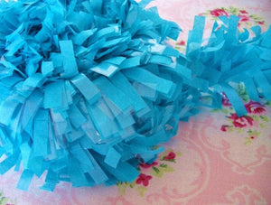 Tissue Garland Festooning Fringe - Turquoise - 2 inch - 1 Yard