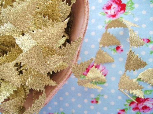 Glittery Gold Christmas Tree Ribbon - 1 inch - 1 Yard