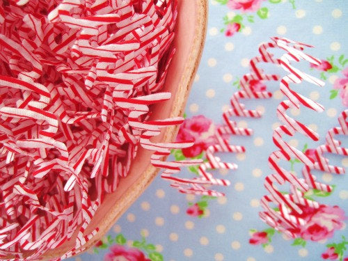 Candy Cane Satin Cut Out Ribbon/Trim - 3/4 inch - 1 Yard