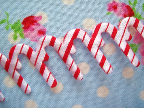 Candy Cane Satin Cut Out Ribbon/Trim - 3/4 inch - 1 Yard