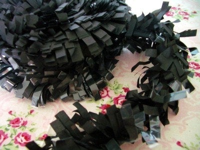 Tissue Garland Festooning Fringe - Black Licorice - 2 inch - 1 Yard