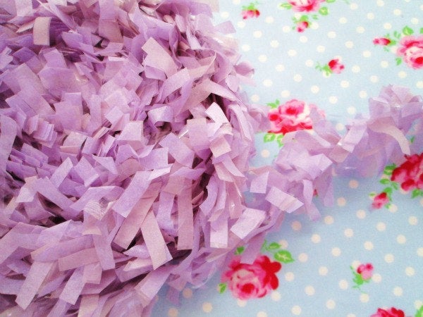 Tissue Garland Festooning Fringe - Sweet Lavender  - 2 inch - 1 Yard