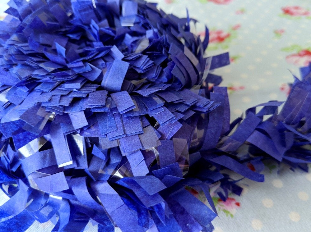 Tissue Garland Festooning Fringe - Royal Blue  - 2 inch - 1 Yard