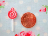 Miniature Glittered Lollipop Embellishments - 1/4" W x 7/8" H - Set of 8
