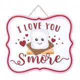 10" Scalloped Wooden Sign: Love You S'more Wreath Decoration